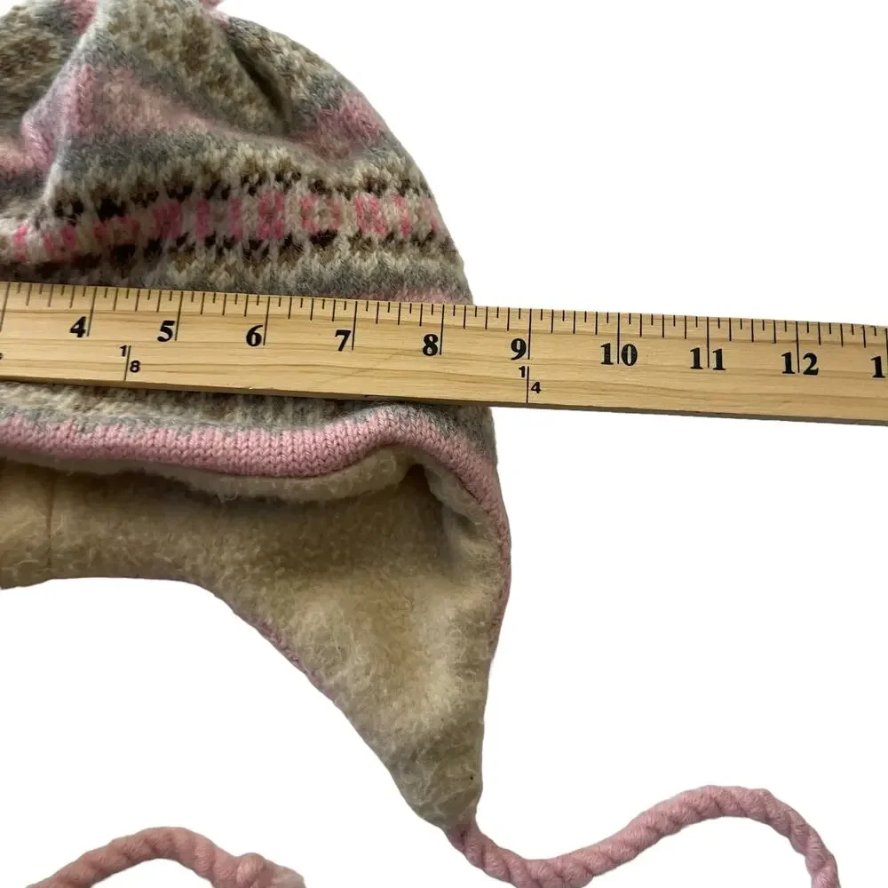 Turtle Fur Girls OS Pink Wool Yarn‎ Winter Snow Hat